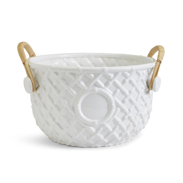 safavieh Two's Company Hampton Faux Bamboo Fretwork Party Bucket