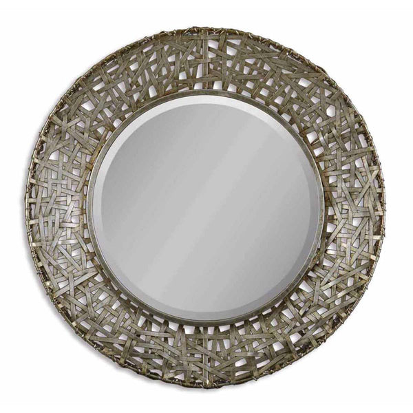 safavieh Uttermost Alita Champagne Woven Metal Mirror