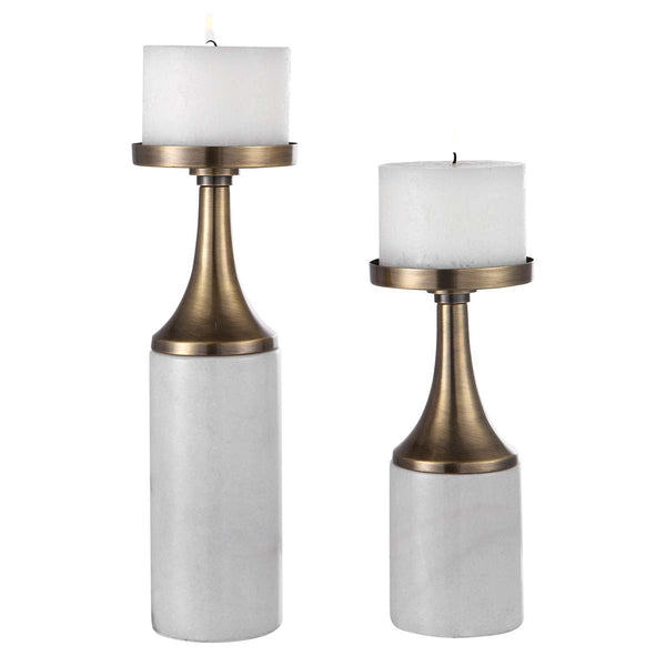 safavieh Uttermost Castiel Marble Candleholders Set/2