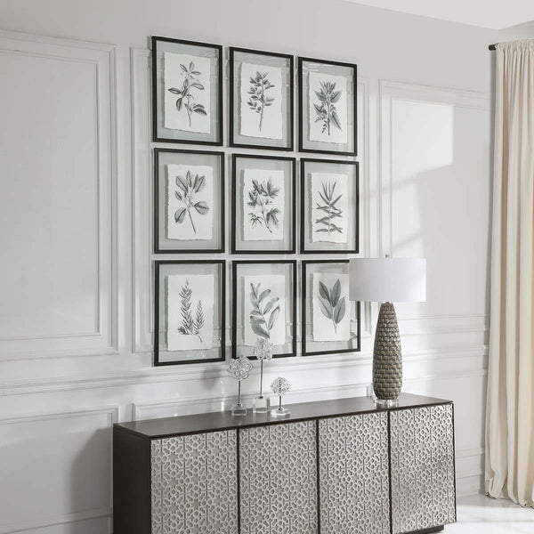 Safavieh Uttermost Farmhouse Florals Framed Prints S/9