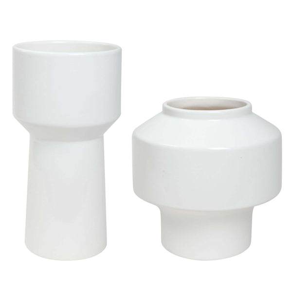 safavieh Uttermost Illumina Abstract White Vases Set/2