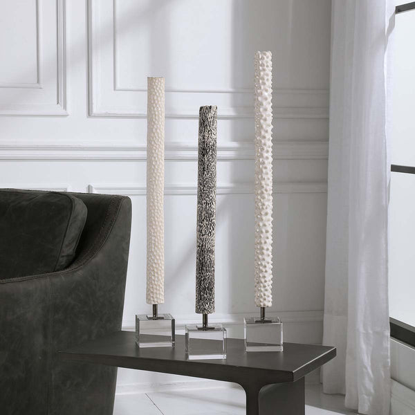 safavieh Uttermost Makira Cylindrical Sculptures S/3