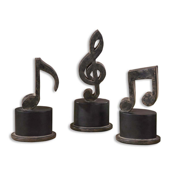 safavieh Uttermost Music Notes Metal Figurines Set/3