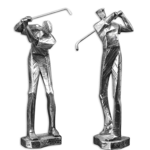 safavieh Uttermost Practice Shot Metallic Statues Set/2