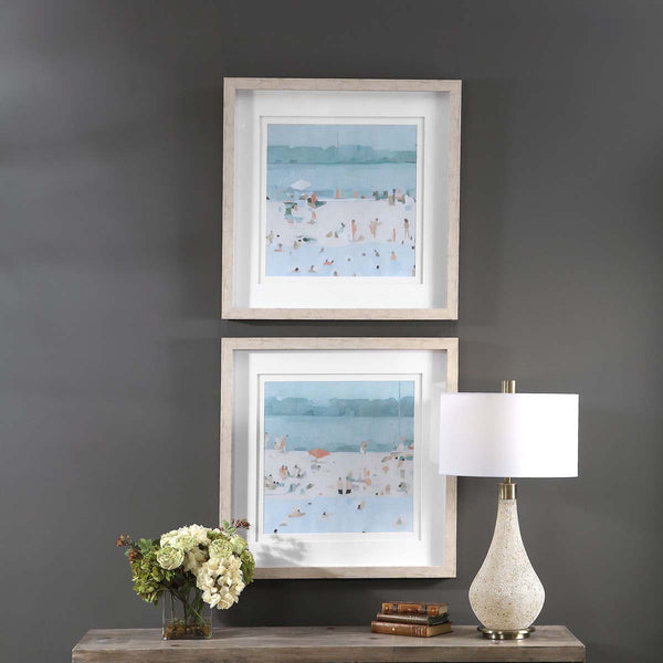 Safavieh Uttermost Sea Glass Sandbar Framed Prints Set/2