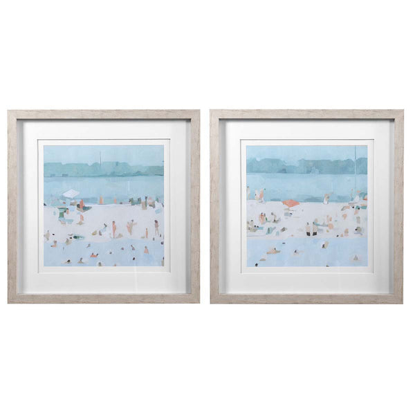 safavieh Uttermost Sea Glass Sandbar Framed Prints Set/2