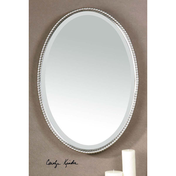 Safavieh Uttermost Sherise Brushed Nickel Oval Mirror