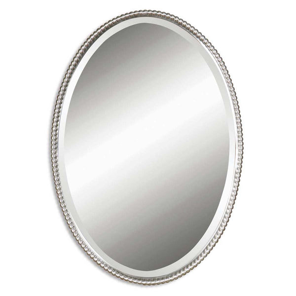 safavieh Uttermost Sherise Brushed Nickel Oval Mirror
