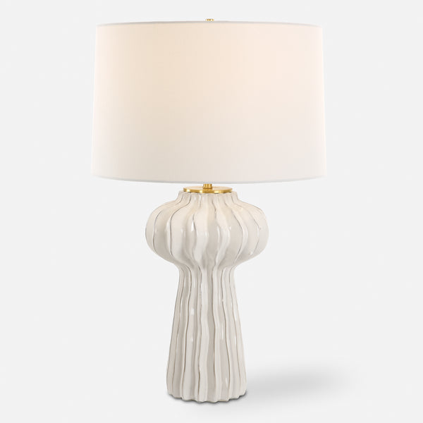 safavieh Uttermost Wrenley Ridged White Table Lamp - 30258-1