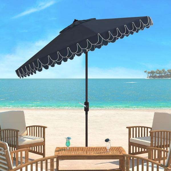 Safavieh Uv Resistant Elegant Valance 9Ft Auto Tilt Umbrella | Safavieh - PAT8006
