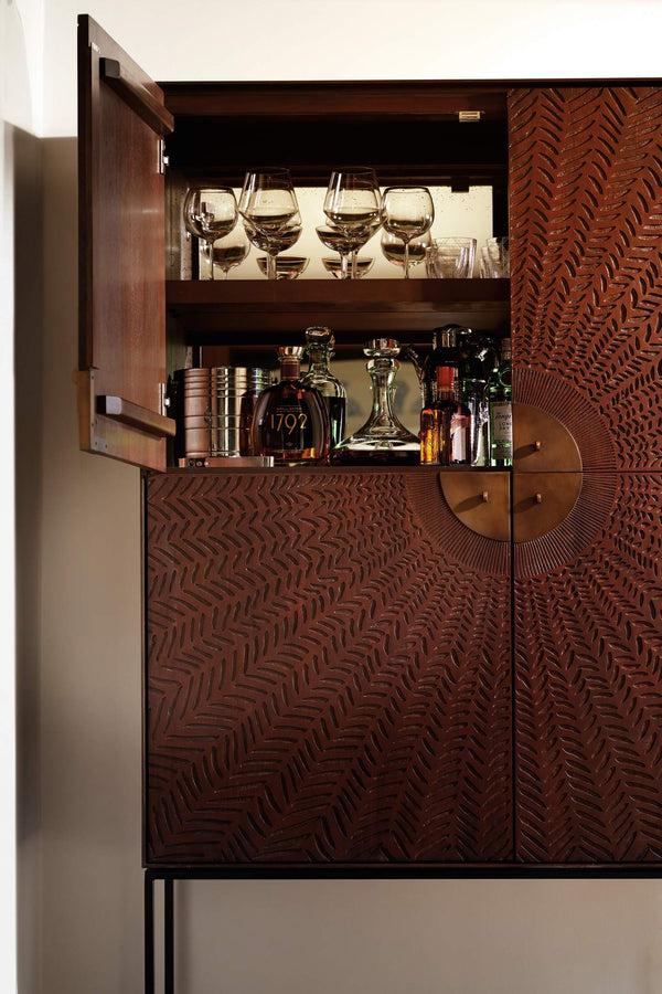 Safavieh Vinca Carved Cabinet - Dark Wood | Hooker Furniture - M26-50330-89