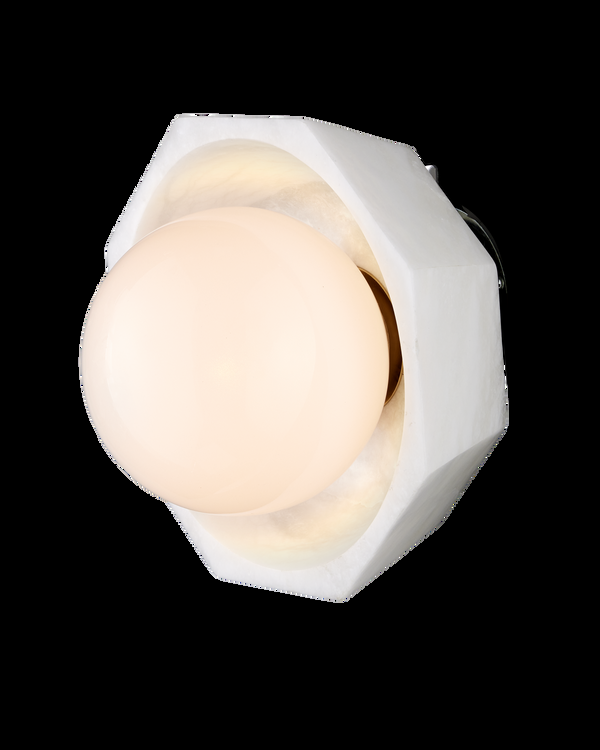 safavieh Waystone White Wall Sconce | Currey & Co - 5000-0269
