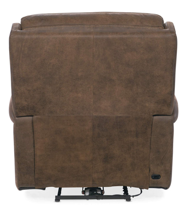 Safavieh Wheeler Power Recliner With Power Headrest - Brown | Hooker Furniture - SS762-PHZ1-085