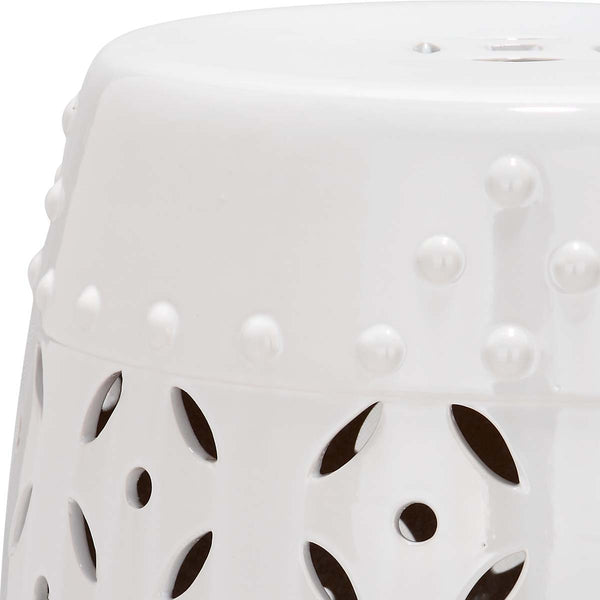 Safavieh White Lattice Coin Garden Stool | Safavieh - ACS4510
