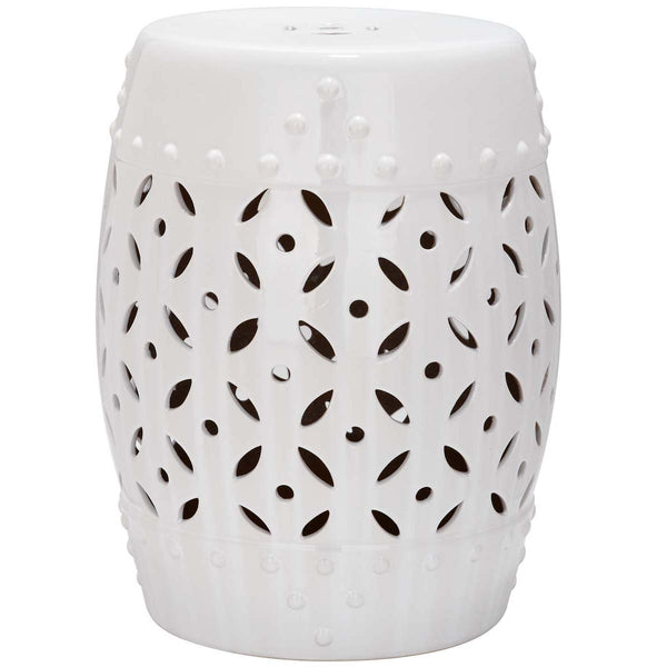 safavieh White Lattice Coin Garden Stool | Safavieh - ACS4510