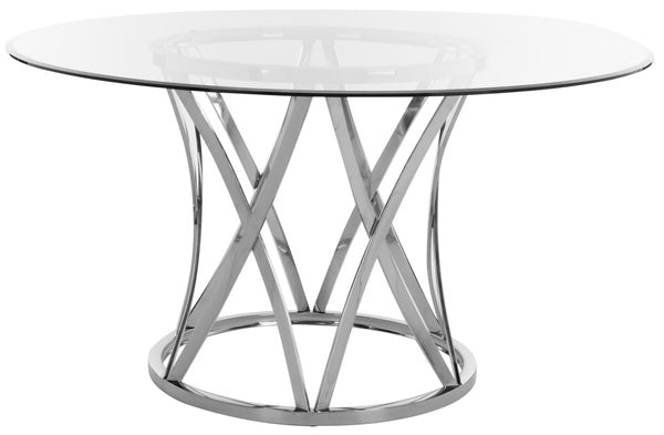 safavieh Yuko 54" Round Glass Dining Table | Safavieh Couture - DUP1002