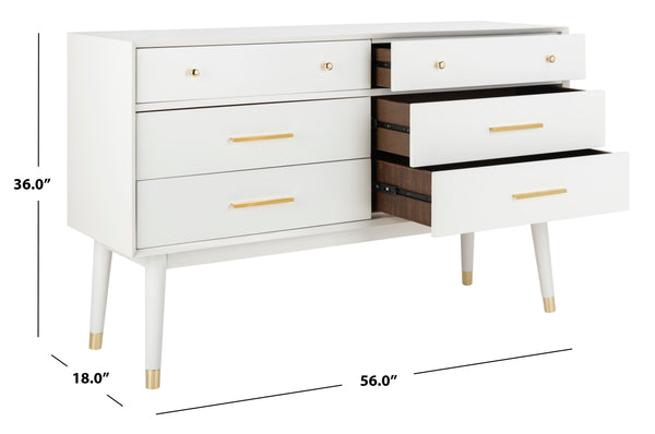 Safavieh Zack 6 Drawer Wood Dresser | Safavieh Couture - DUP1004