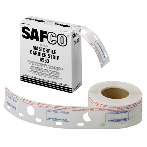 safco 2-1/2"W Polyester Carrier Strips for MasterFile 2