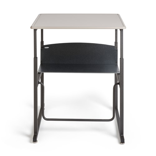 Safco AlphaBetter® Adjustable-Height Stand-Up Desk 28 X 20" Standard Top And Swinging Footrest Bar