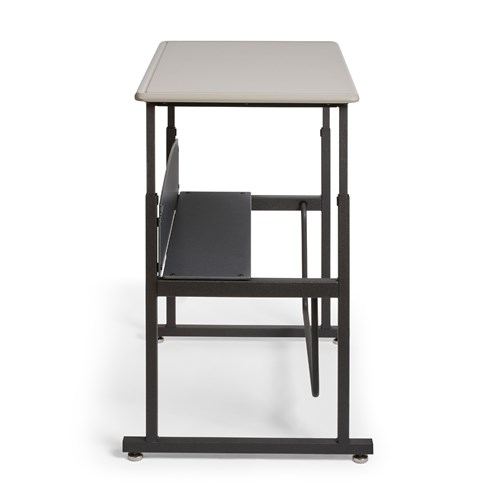 Safco AlphaBetter® Adjustable-Height Stand-Up Desk 28 X 20" Standard Top And Swinging Footrest Bar