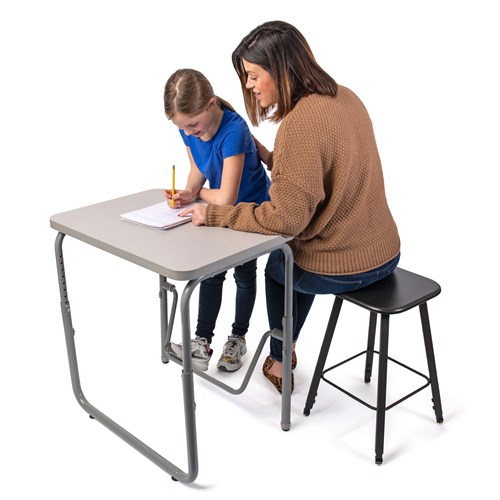 Safco AlphaBetter® Adjustable-Height Student Stool With Thermoplastic Seat And Tip-Resistant Base