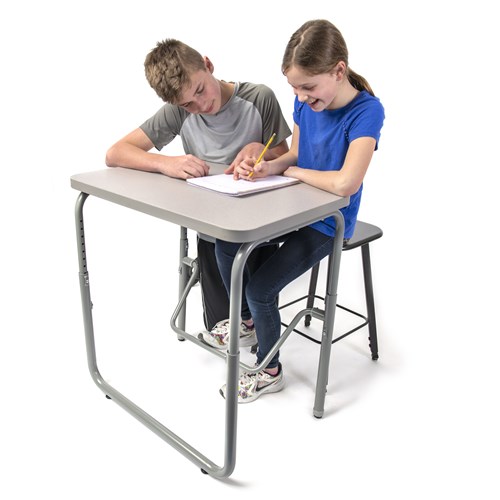Safco AlphaBetter® Adjustable-Height Student Stool With Thermoplastic Seat And Tip-Resistant Base