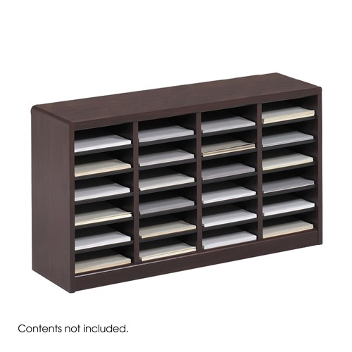 safco E-Z Stor® Wood Literature Organizer 24 Compartments