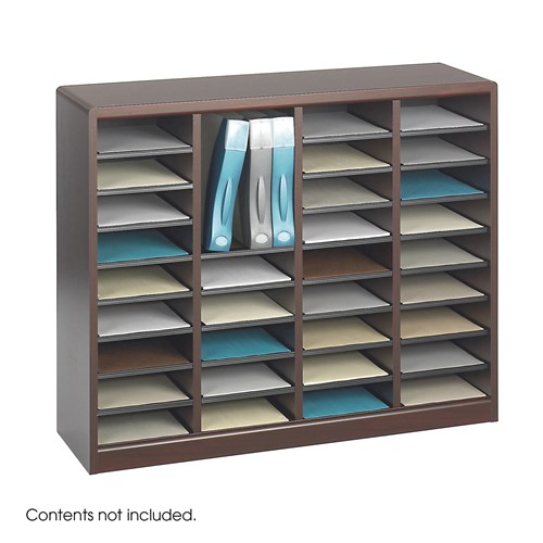 safco E-Z Stor® Wood Literature Organizer 36 Compartments