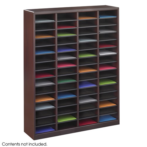 Safco E-Z Stor® Wood Literature Organizer 60 Compartments