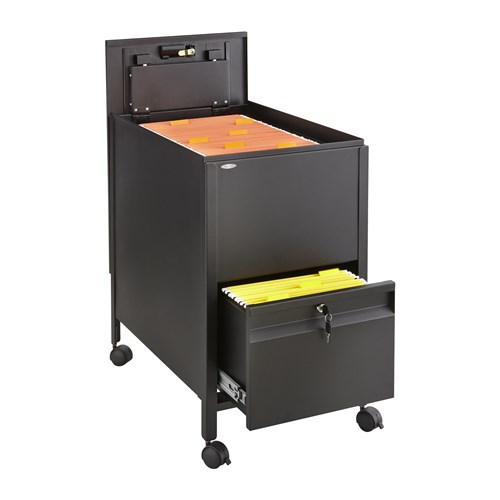 safco Locking Mobile Tub File with Drawer Letter Size