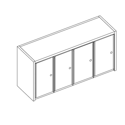 safco Mailflow Systems Sorter Closed Back; 28 Sorting Pockets 14”D with Locking Plexi Doors