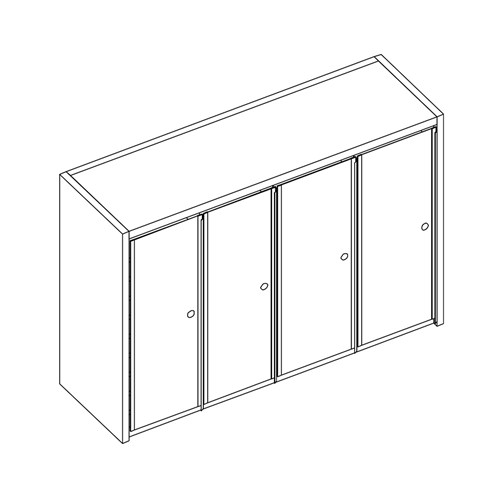 safco Mailflow Systems Sorter Closed Back; 40 Sorting Pockets 14”D with Locking Plexi Doors
