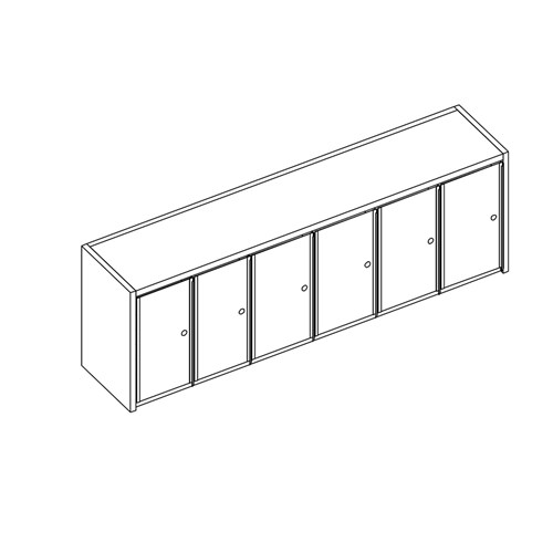 safco Mailflow Systems Sorter Closed Back; 42 Sorting Pockets 14”D with Locking Plexi Doors