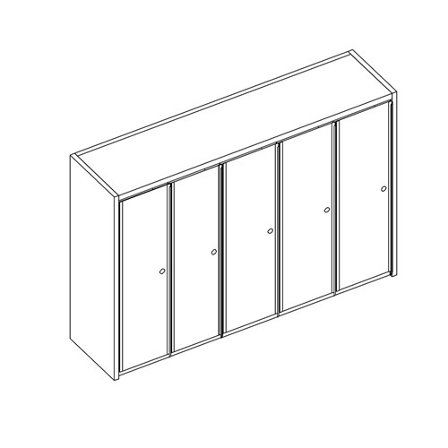 safco Mailflow Systems Sorter Closed Back; 60 Sorting Pockets 14”D with Locking Plexi Doors