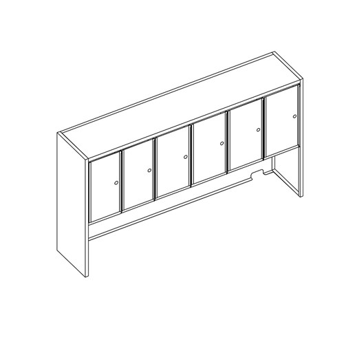 safco Mailflow Systems Sorter Closed Back w/ 17" Elevation; 42 Sorting Pockets 14”D with Locking Plexi Doors