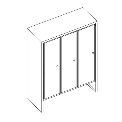 safco Mailflow Systems Sorter Closed Back w/ 7" Elevation; 36 Sorting Pockets 14”D with Locking Plexi Doors