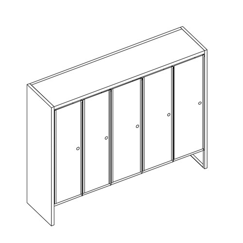 safco Mailflow Systems Sorter Closed Back w/ 7" Elevation; 60 Sorting Pockets 14”D with Locking Plexi Doors