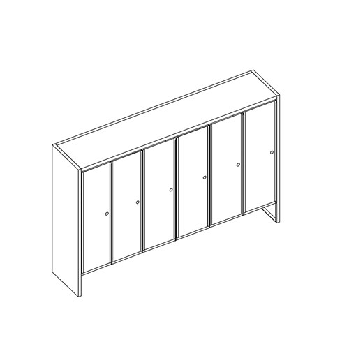 safco Mailflow Systems Sorter Closed Back w/ 7" Elevation; 72 Sorting Pockets 14”D with Locking Plexi Doors