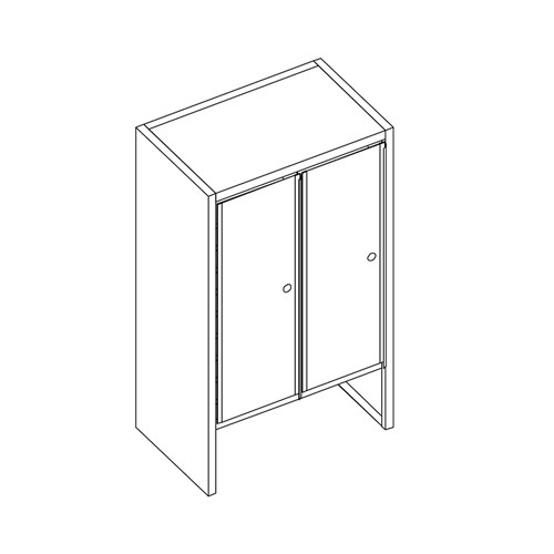 safco Mailflow Systems Sorter Closed Back w/ 8" Elevation; 20 Sorting Pockets 14”D with Locking Plexi Doors