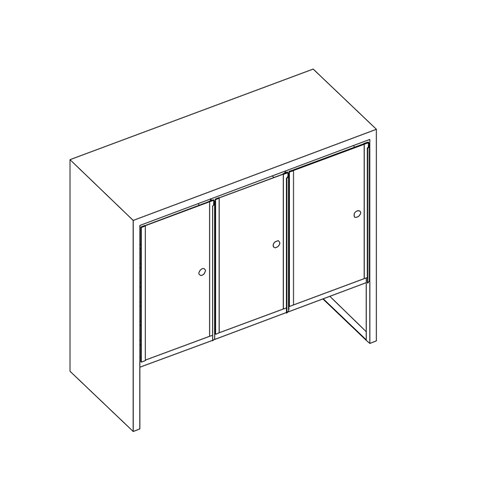 safco Mailflow Systems Sorter Closed Back w/ 9" Elevation; 21 Sorting Pockets 14”D with Locking Plexi Doors