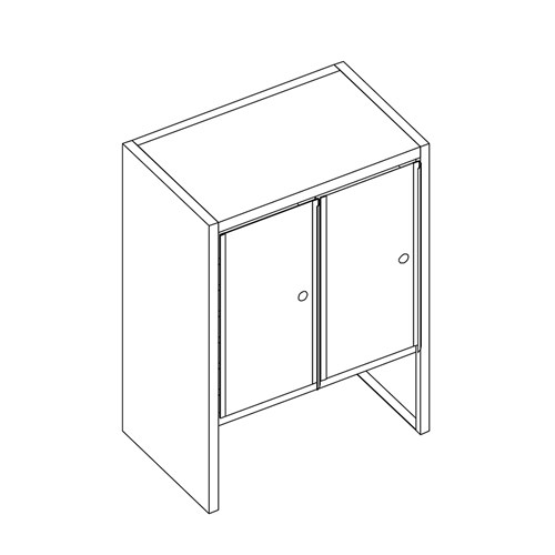 safco Mailflow Systems Sorter Closed Back w/ 9" Elevation; 14 Sorting Pockets 14”D with Locking Plexi Doors