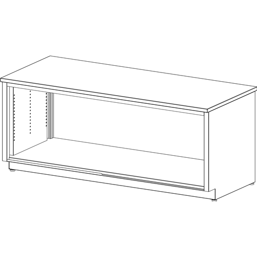 safco Mailflow Systems Storage Console-No Doors HPL 72"W x 30"H