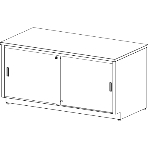 safco Mailflow Systems Storage Console with Locking Doors HPL 60"W x 30"H