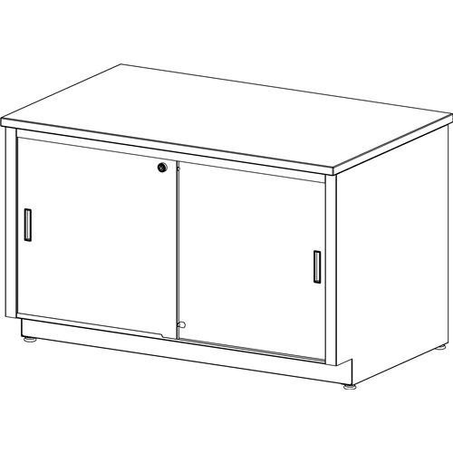 safco Mailflow Systems Storage Console with Locking Doors HPL 48"W x 30"H