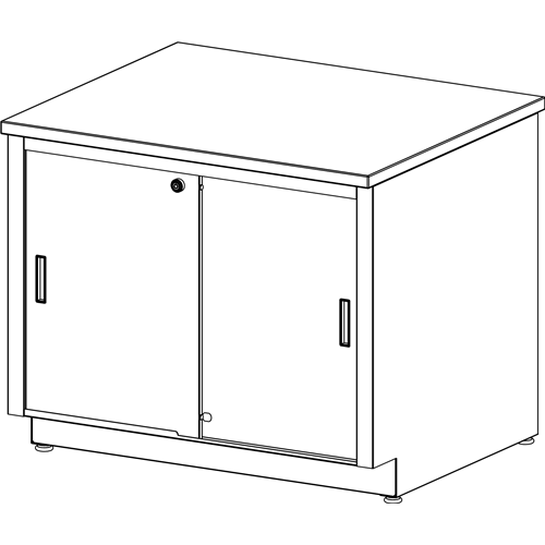 safco Mailflow Systems Storage Console with Locking Doors HPL 36"W x 30"H