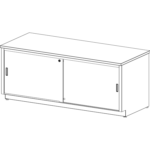 safco Mailflow Systems Storage Console with Locking Doors HPL 72"W x 30"H