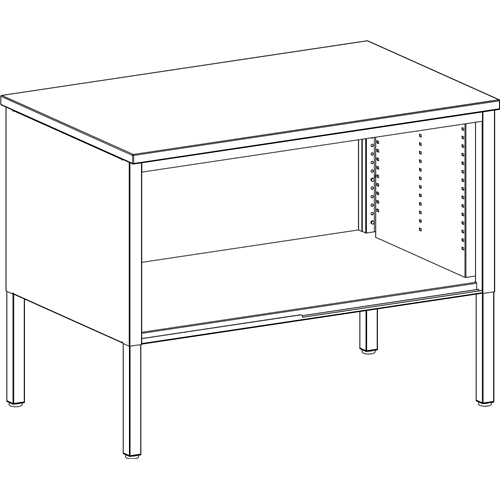 safco Mailflow Systems Storage Table; No Doors 48"W x 30'D Adj. 24"-36"H HPL