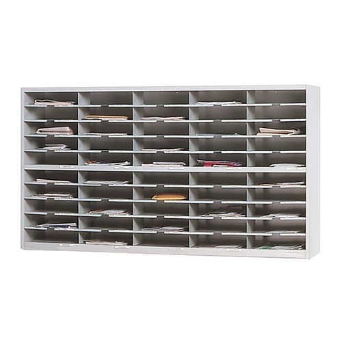 safco Mailflow-to-Go 2-Tier Sorter No Riser 60"W x 13 1/4"D x 33 1/4"H (50) 3"H Sorting Pkts