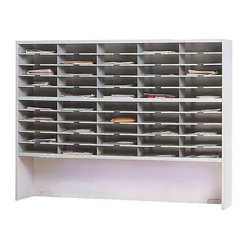 safco Mailflow-to-Go 2-Tier Sorter Riser 60"W x 13 1/4"D x 46 1/4"H (50) 3"H Sorting Pkts