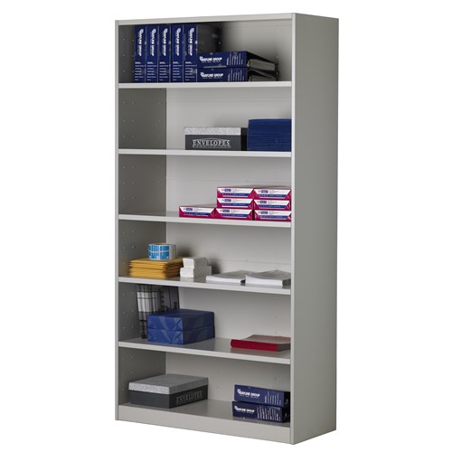 safco Mailflow-to-Go Cabinet Bulk Storage No Doors 5 Adjustable Shelves